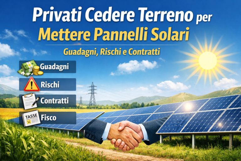 privati cedere terreno per mettere pannelli solari