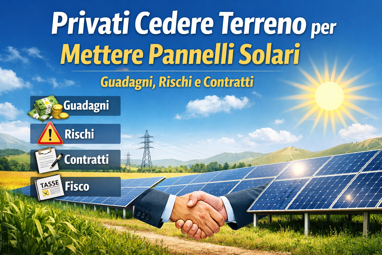 privati cedere terreno per mettere pannelli solari