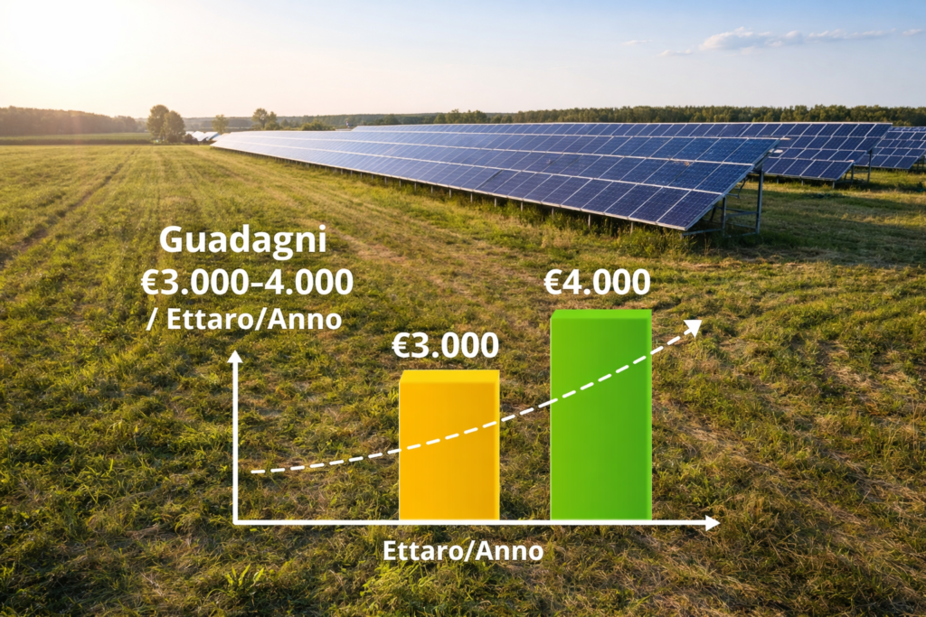 privati cedere terreno per mettere pannelli solari azienda che investe