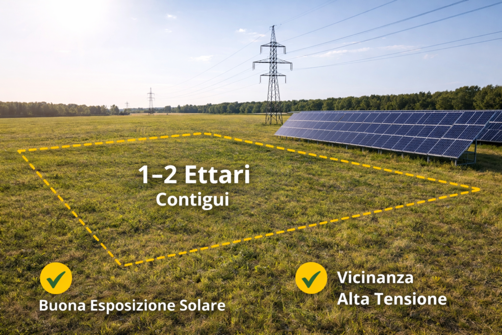 privati cedere terreno per mettere pannelli solari azienda che invest