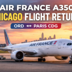 Air France A350 Chicago flight return