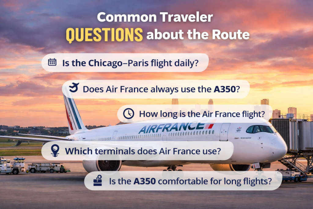 Air France A350 Chicago flight return